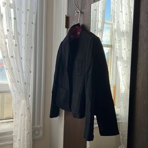 J.Crew black wool button up blazer, size 2